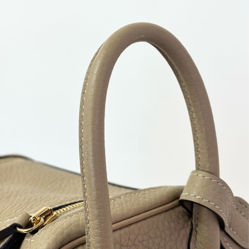 HERMES風衣灰金釦TC皮Mini Lindy-7