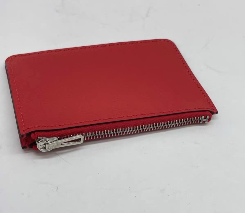 Hermès Constance 短夾 珐瑯銀扣 國旗紅 Z刻-3