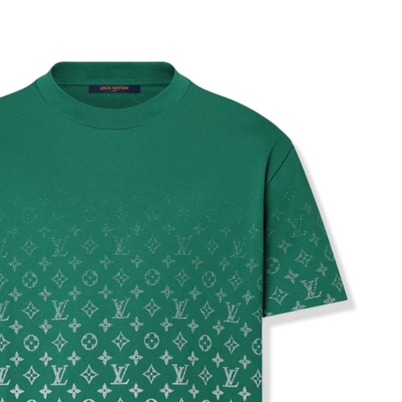 【LOUIS VUITTON LV 路易威登】MONOGRAM漸變T恤 綠-3