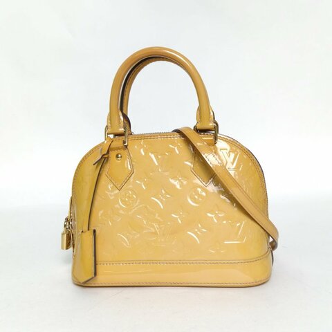 LOUIS VUITTON ALMA貝殼包BB23.5黃色漆皮2013肩背包