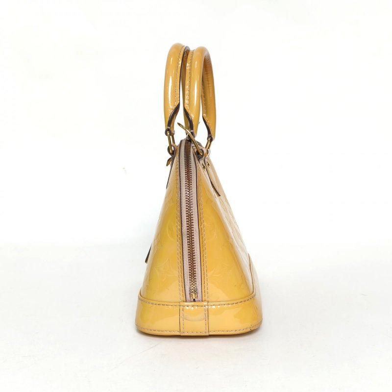 LOUIS VUITTON ALMA貝殼包BB23.5黃色漆皮2013肩背包-1