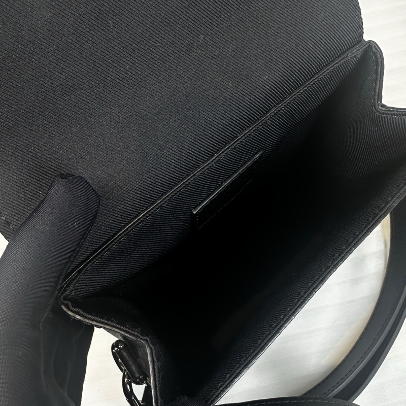 99新 路易威登/Louis Vuitton Nano Steamer 銀扣手提斜背包 monogram eclipse塗層帆布15x7x18cm-14