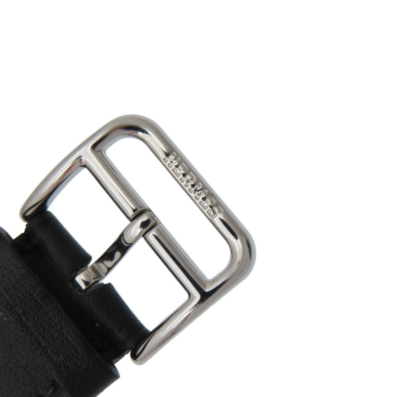 愛馬仕（Hermès）雙圈金屬Apple Watch錶帶，41毫米，Swift黑色銀色U字印記，男士款，成色極佳。-5