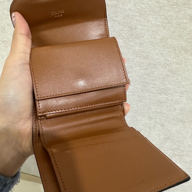 Celine CELINE 老花凱旋門三折短夾-1