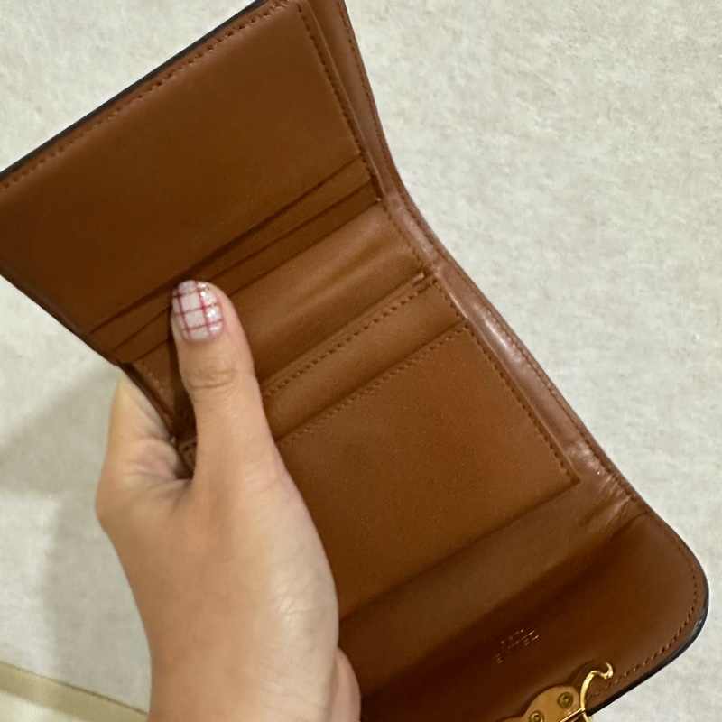 Celine CELINE 老花凱旋門三折短夾-2