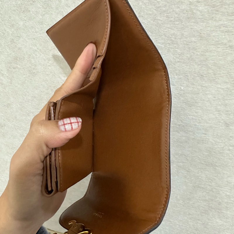 Celine CELINE 老花凱旋門三折短夾-5