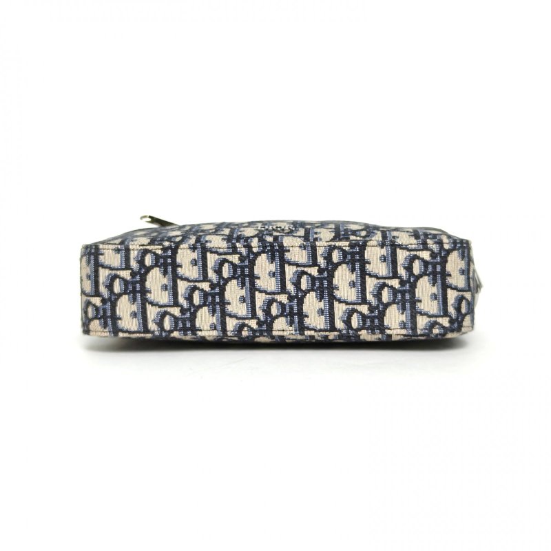 DIOR 墨藍色帆布銀扣2021Safari相機包22肩背包-4