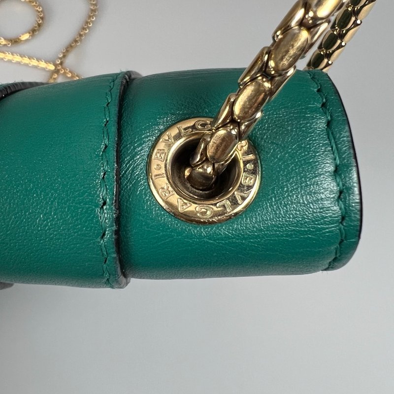 BVLGARI 綠蛇頭包小-9
