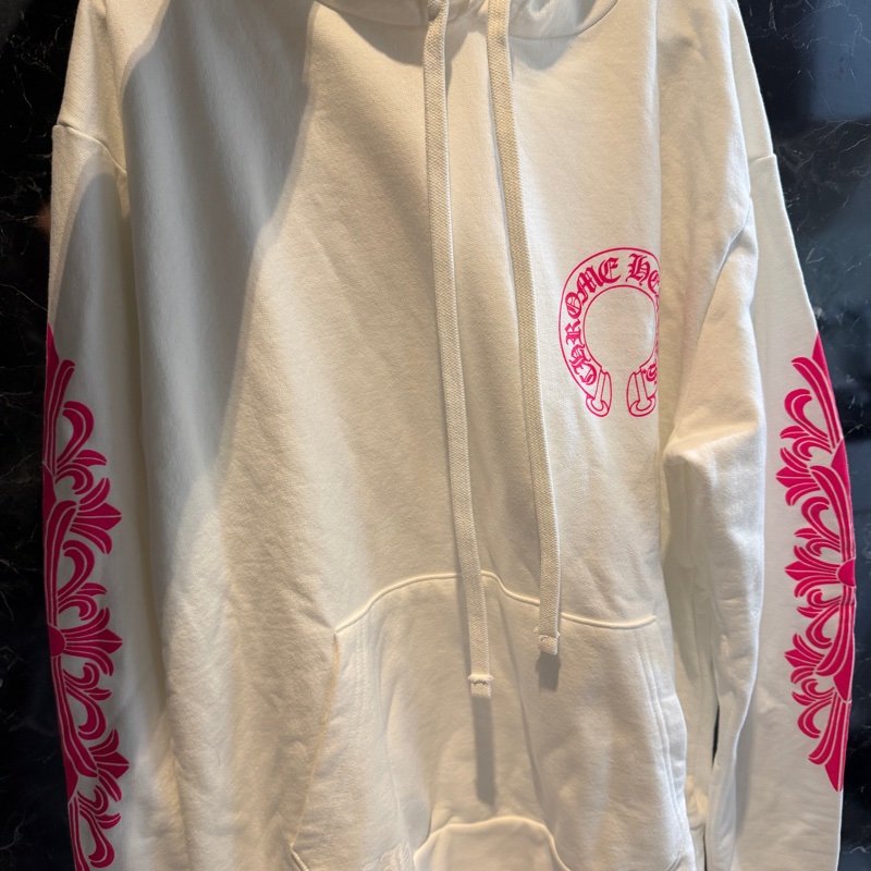 克羅心粉色大馬蹄雙花臂連帽衣/Hoodie-2