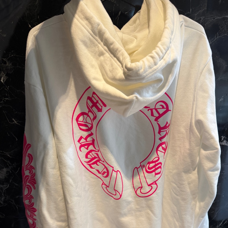 克羅心粉色大馬蹄雙花臂連帽衣/Hoodie-6