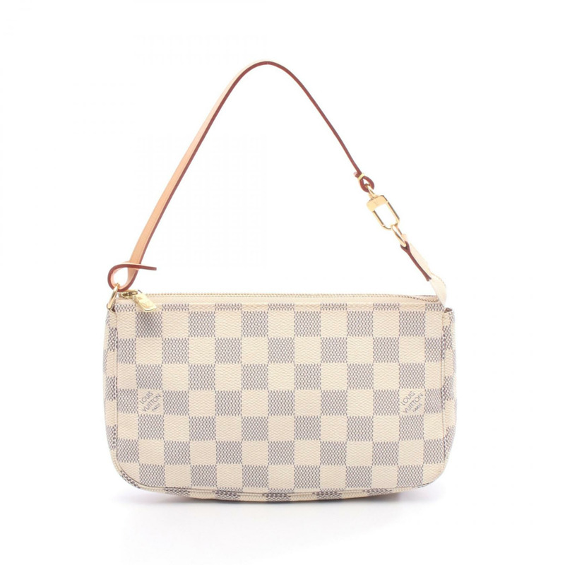 路易威登 Pochette Accessoires 手提包小包 N51986 Damier Azur 二手皮革-0