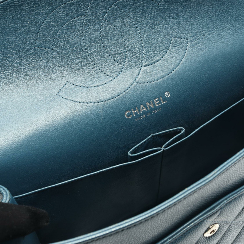 香奈兒 Deca Matelasse 30 經典大號 W 翻蓋單背包 A58600 皮革 二手-5