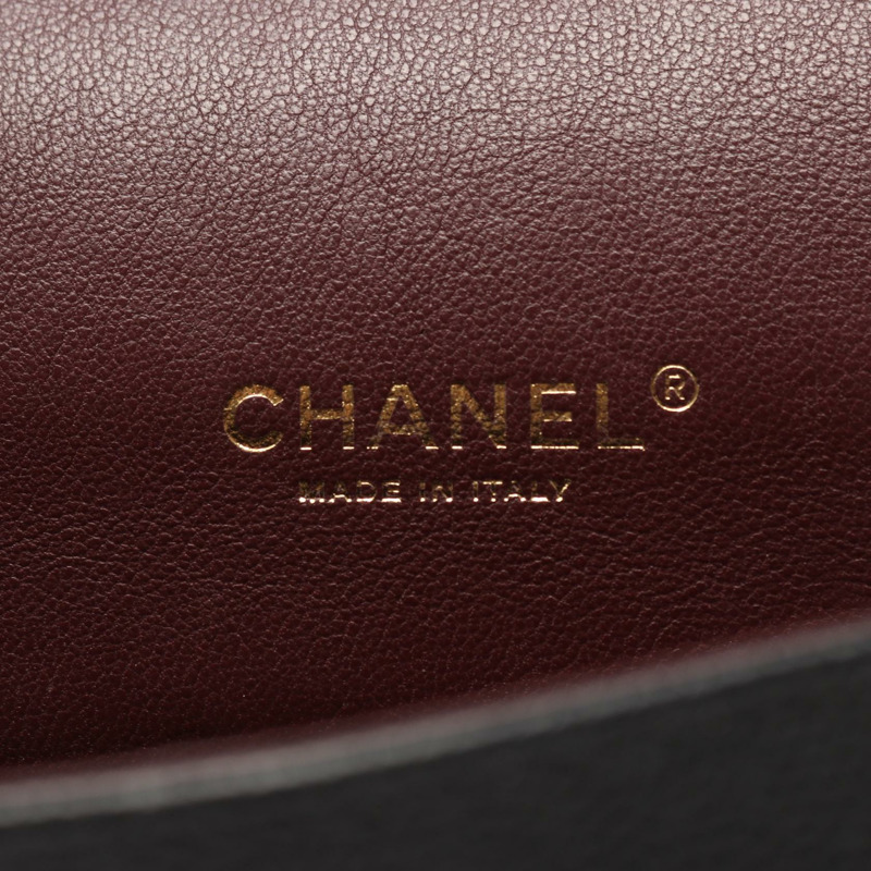 香奈兒 (CHANEL) Matelasse 34 經典 Maxi W 翻蓋鏈條單肩背包 A58601 皮革 GHW BK-3