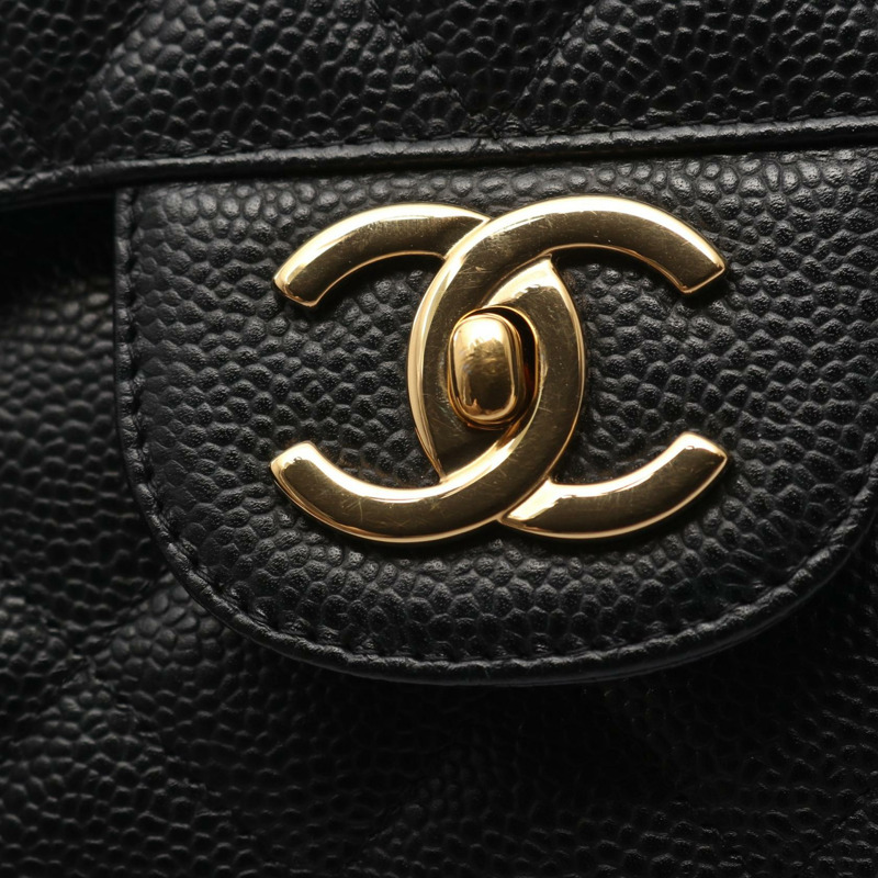 香奈兒 (CHANEL) Matelasse 34 經典 Maxi W 翻蓋鏈條單肩背包 A58601 皮革 GHW BK-6