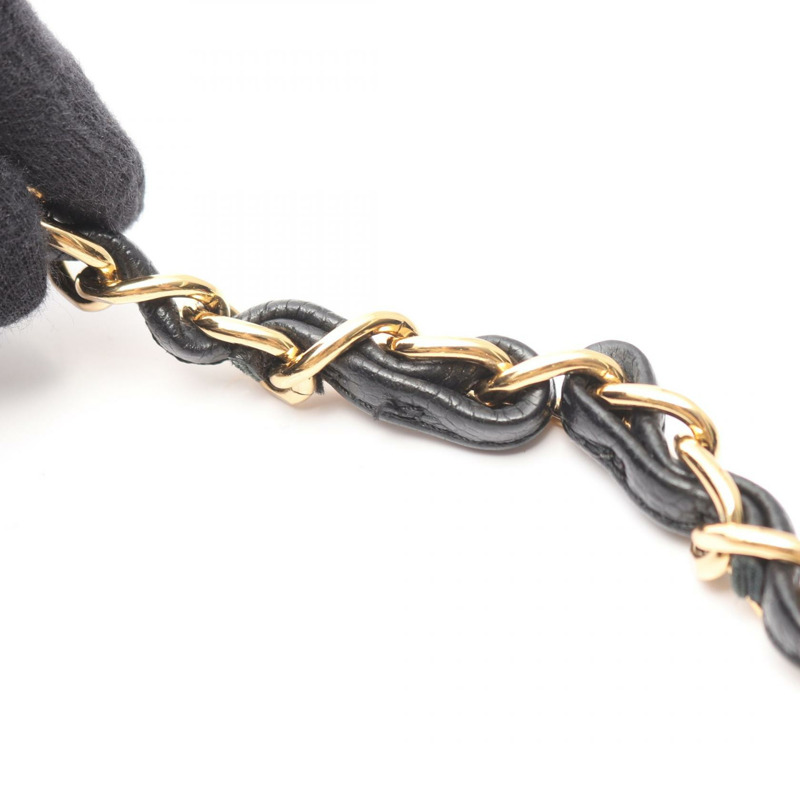 香奈兒 (CHANEL) Matelasse 34 經典 Maxi W 翻蓋鏈條單肩背包 A58601 皮革 GHW BK-9