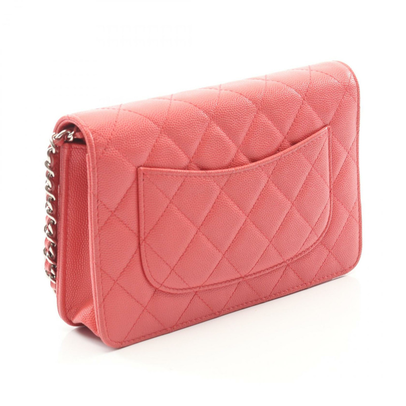 香奈兒 (CHANEL) 絎縫鏈條斜背包 AP0250 粉紅小牛皮二手-1