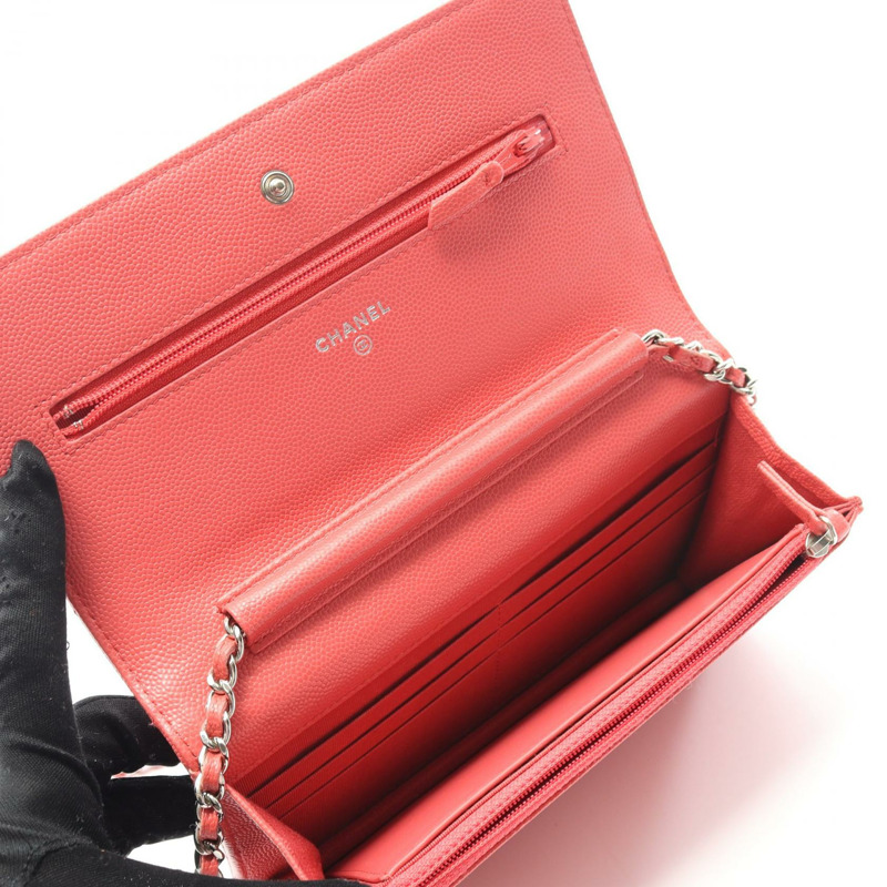 香奈兒 (CHANEL) 絎縫鏈條斜背包 AP0250 粉紅小牛皮二手-2