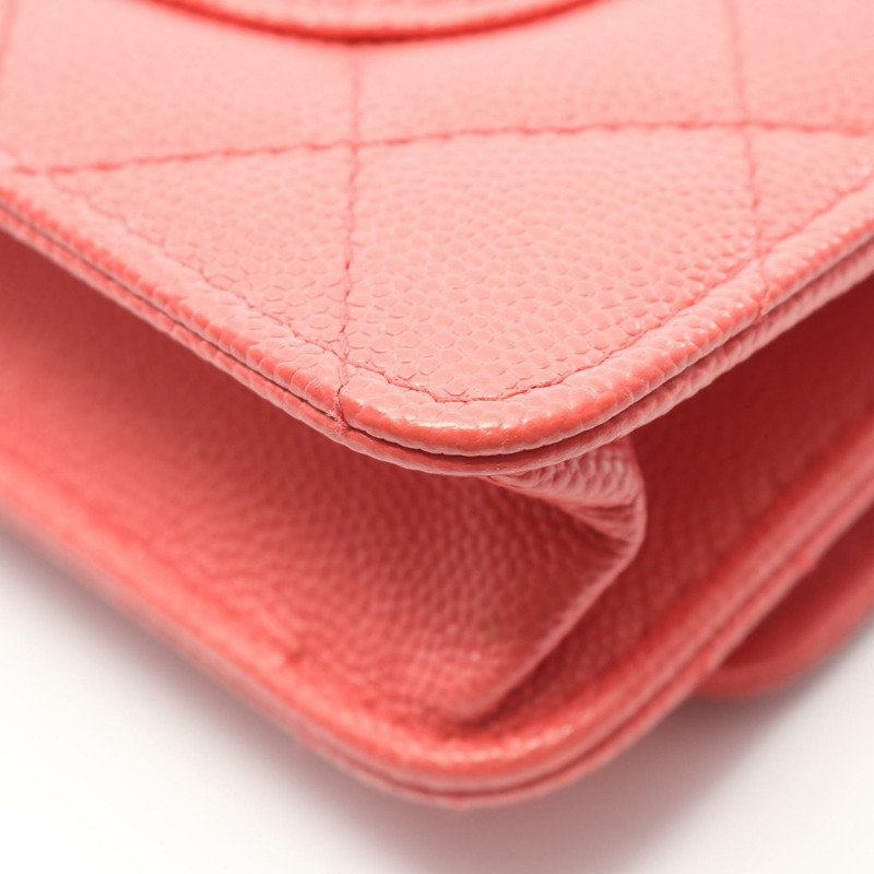 香奈兒 (CHANEL) 絎縫鏈條斜背包 AP0250 粉紅小牛皮二手-7