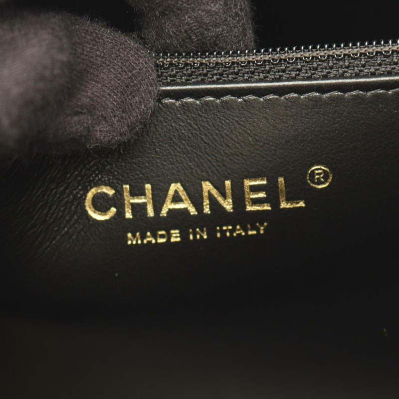 香奈兒 (CHANEL) Matelasse 大號購物手提單肩包 A91046 小牛皮 黑色 二手 金色五金-3