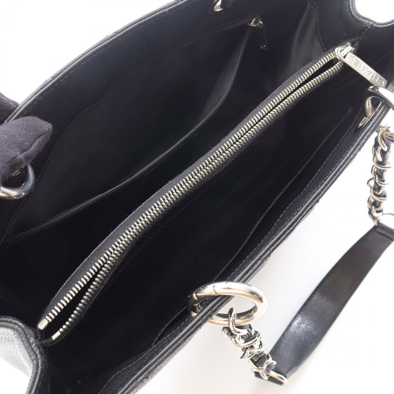 香奈兒 (CHANEL) Matelasse Grand Shopping GST 手提鏈條單肩背包 A50995 黑色皮革-2