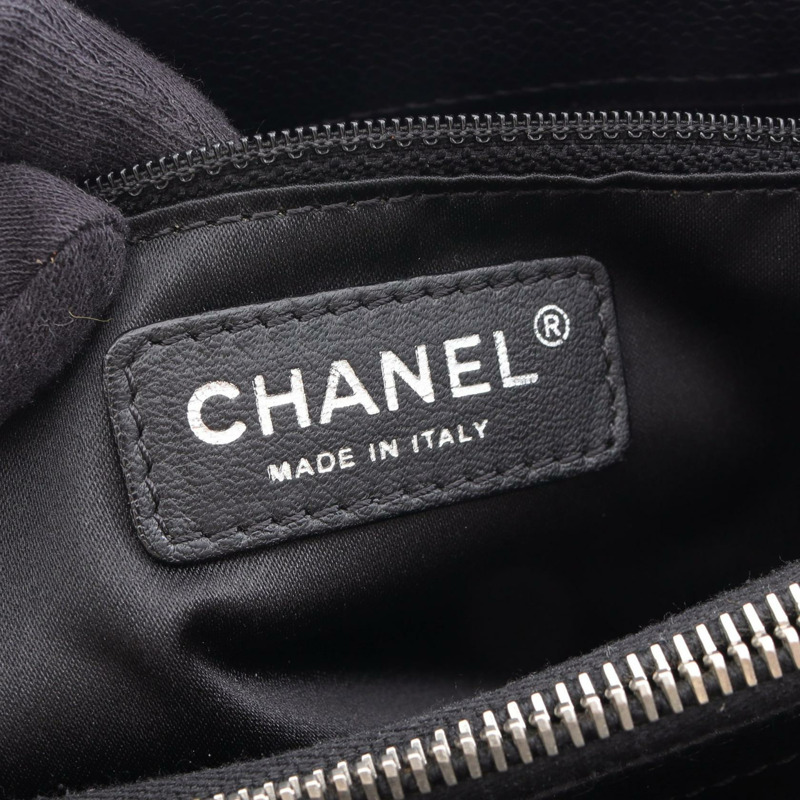 香奈兒 (CHANEL) Matelasse Grand Shopping GST 手提鏈條單肩背包 A50995 黑色皮革-3