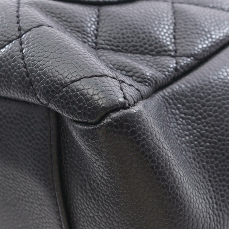 香奈兒 (CHANEL) Matelasse Grand Shopping GST 手提鏈條單肩背包 A50995 黑色皮革-7