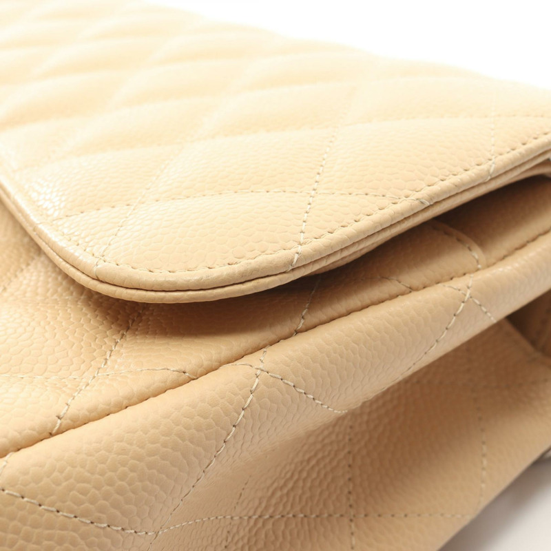 香奈兒 Jumbo Matelasse 30 經典大號 W 翻蓋鏈條單肩背包 A58600 皮革-10