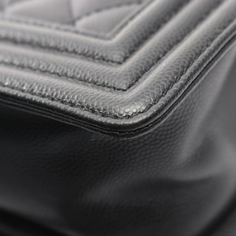 香奈兒 Boy Chanel 小號鏈條單背包 A67085 小牛皮 黑色 二手 CC-5