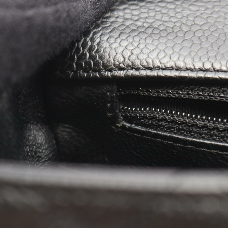 香奈兒迷你絎縫鏈條斜背包 A35200 小牛皮 黑色 SHW-6