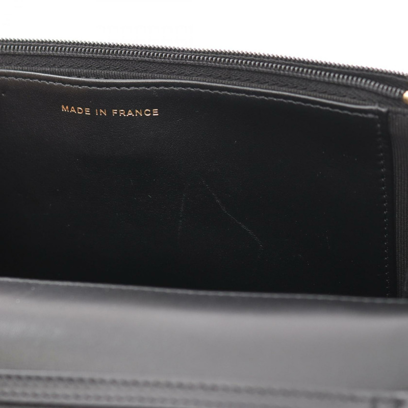 香奈兒 (CHANEL) Matelasse 經典鏈條斜挎包，小牛皮，黑色，二手，金色五金-12