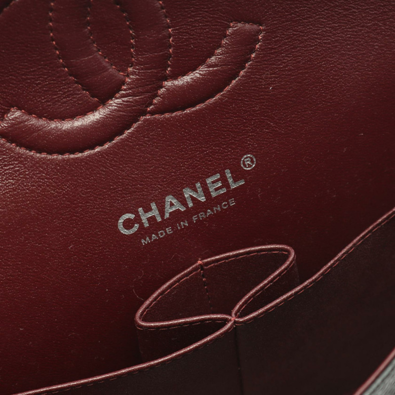 香奈兒 (CHANEL) Matelasse W 翻蓋肩背包 A01112 粒面小牛皮 黑色 二手 女士 SHW CC-3