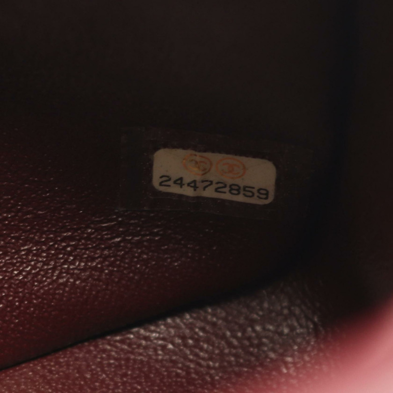 香奈兒 (CHANEL) Matelasse W 翻蓋肩背包 A01112 粒面小牛皮 黑色 二手 女士 SHW CC-4