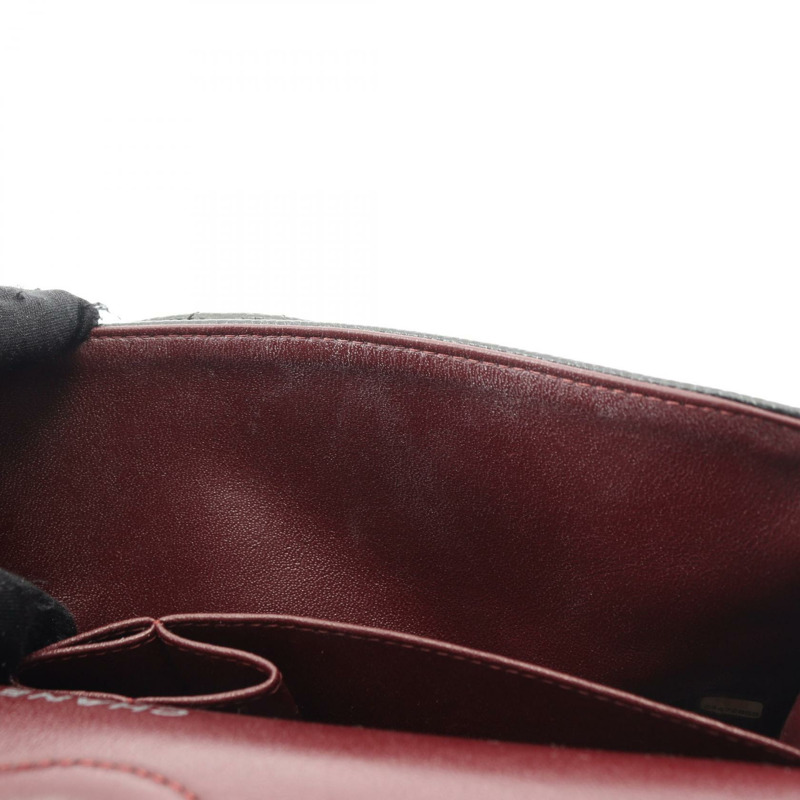 香奈兒 (CHANEL) Matelasse W 翻蓋肩背包 A01112 粒面小牛皮 黑色 二手 女士 SHW CC-9