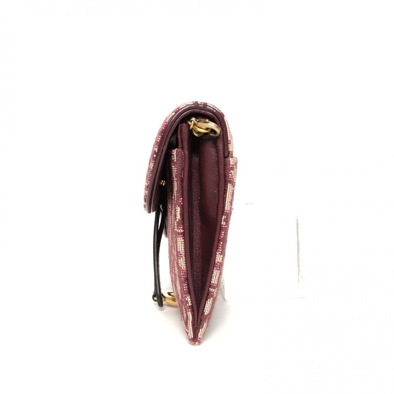DIOR SADDLE馬鞍鏈條WOC19二合一紅色帆布金扣2018Oblique印花肩背包-1