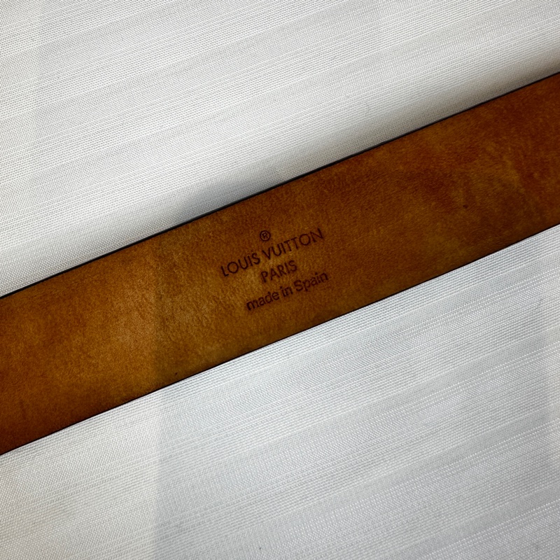 路易威登/ Louis Vuitton 金屬扣棋盤格紋腰帶棕色 長103x寬2.8cm-8