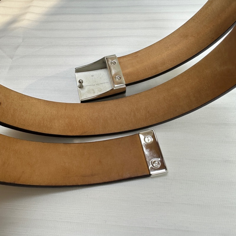 路易威登/ Louis Vuitton 金屬扣棋盤格紋腰帶棕色 長103x寬2.8cm-3