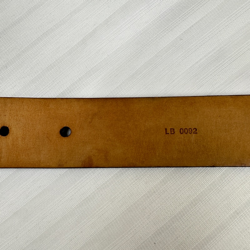 路易威登/ Louis Vuitton 金屬扣棋盤格紋腰帶棕色 長103x寬2.8cm-6