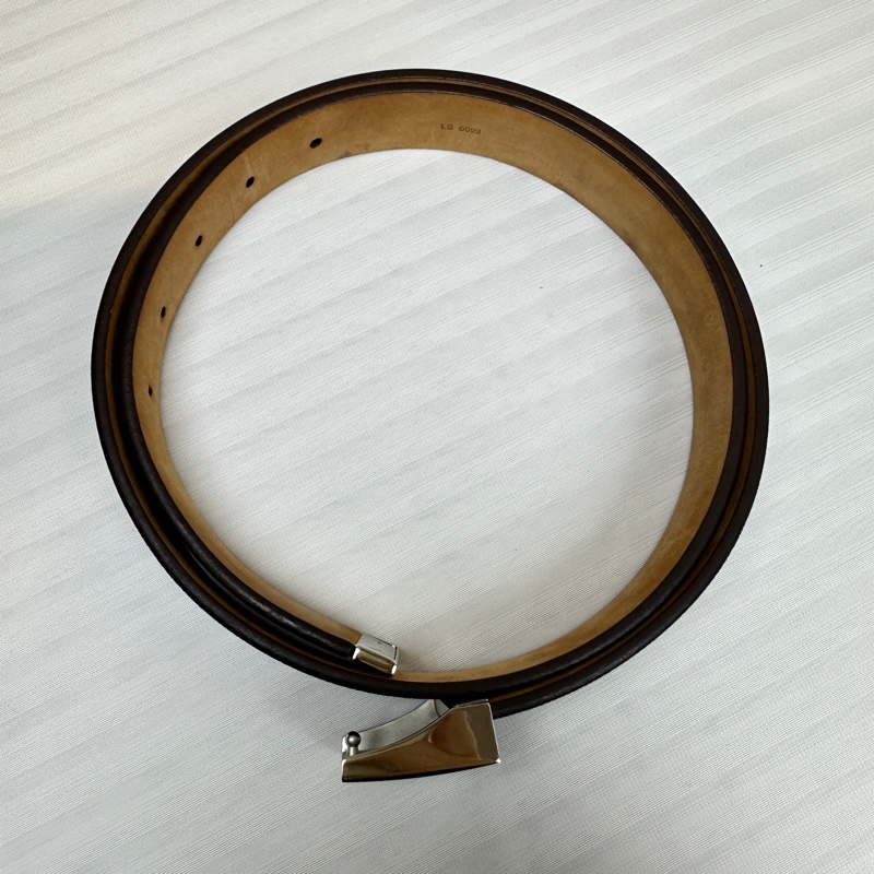 路易威登/ Louis Vuitton 金屬扣棋盤格紋腰帶棕色 長103x寬2.8cm-8