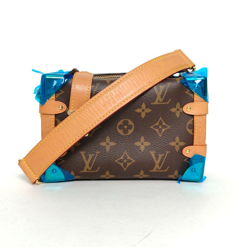 LOUIS VUITTON SideTrunk軟盒子包小號18老花PVC晶片肩背包-0