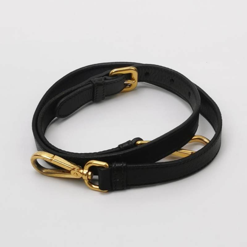 Prada Gaufre羊皮尼龍布字母Logo褶皺褶皺斜挎包單肩包-8