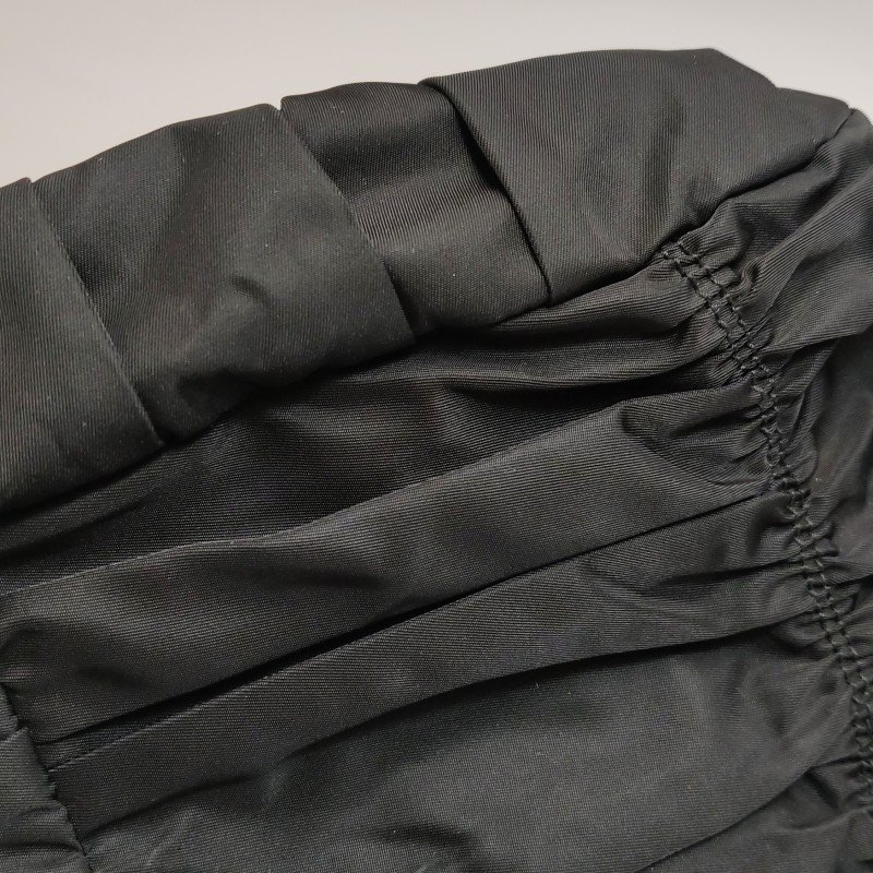 Prada Gaufre羊皮尼龍布字母Logo褶皺褶皺斜挎包單肩包-18