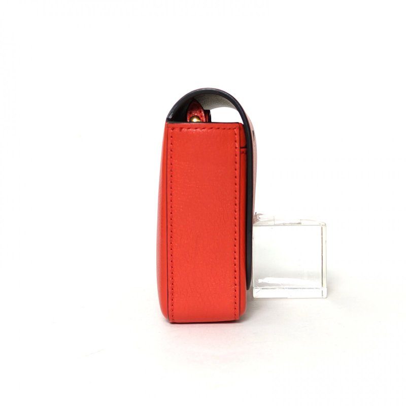 Burberry 紅色牛皮斜跨包開蓋相機包肩背包-1