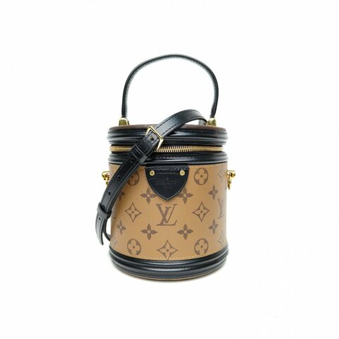 LOUIS VUITTON CANNES圓桶包拼色PVC晶片老花肩背包