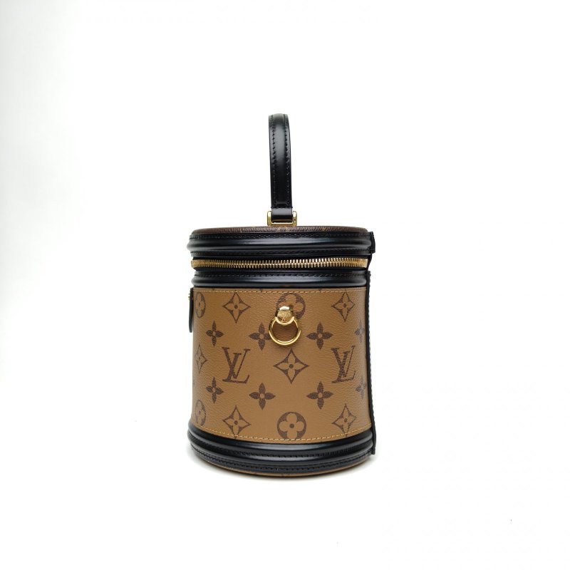 LOUIS VUITTON CANNES圓桶包拼色PVC晶片老花肩背包-1