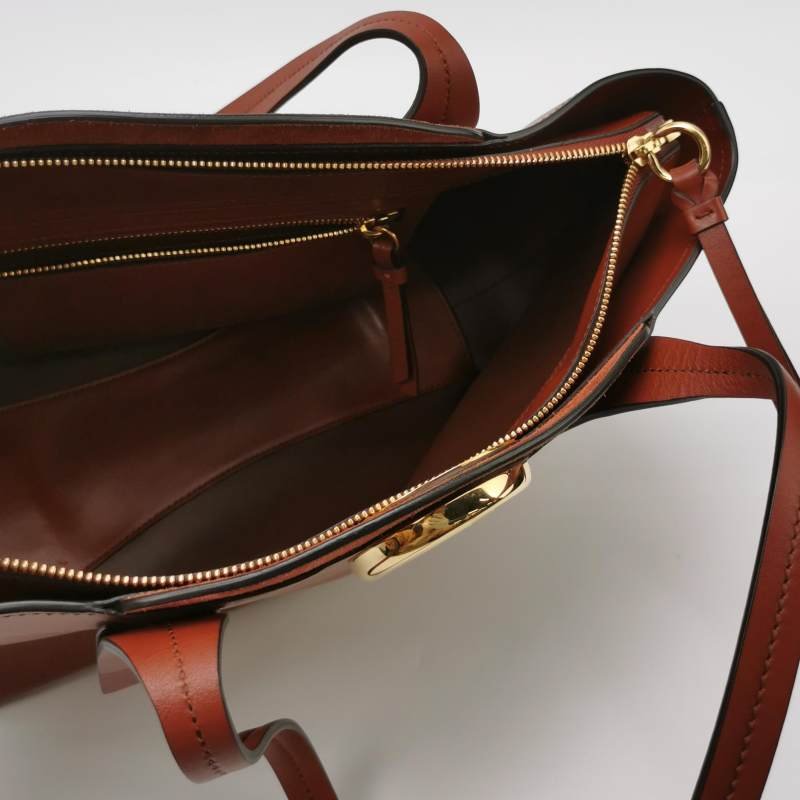 Chloe Chloe C牛皮純色字母C徽飾單肩包-6