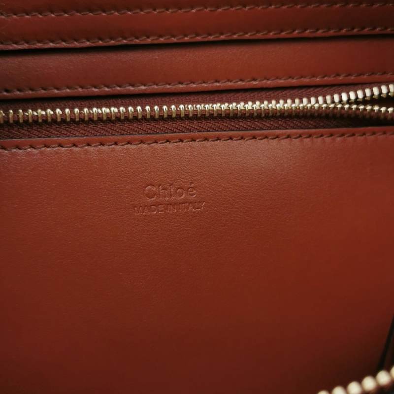 Chloe Chloe C牛皮純色字母C徽飾單肩包-7