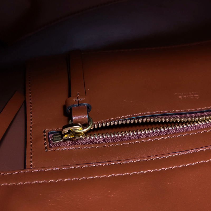 Chloe Chloe C牛皮純色字母C徽飾單肩包-13