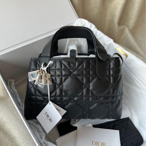 【配件：帶票大全套 💕】Dior Toujours 土著 橫版 小號 黑色手提包