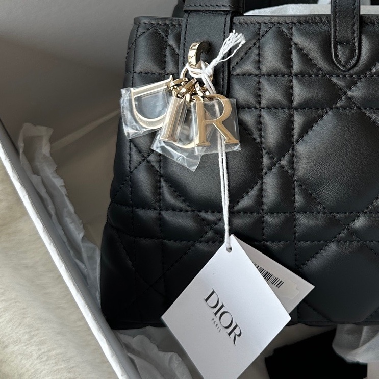 【配件：帶票大全套 💕】Dior Toujours 土著 橫版 小號 黑色手提包-3