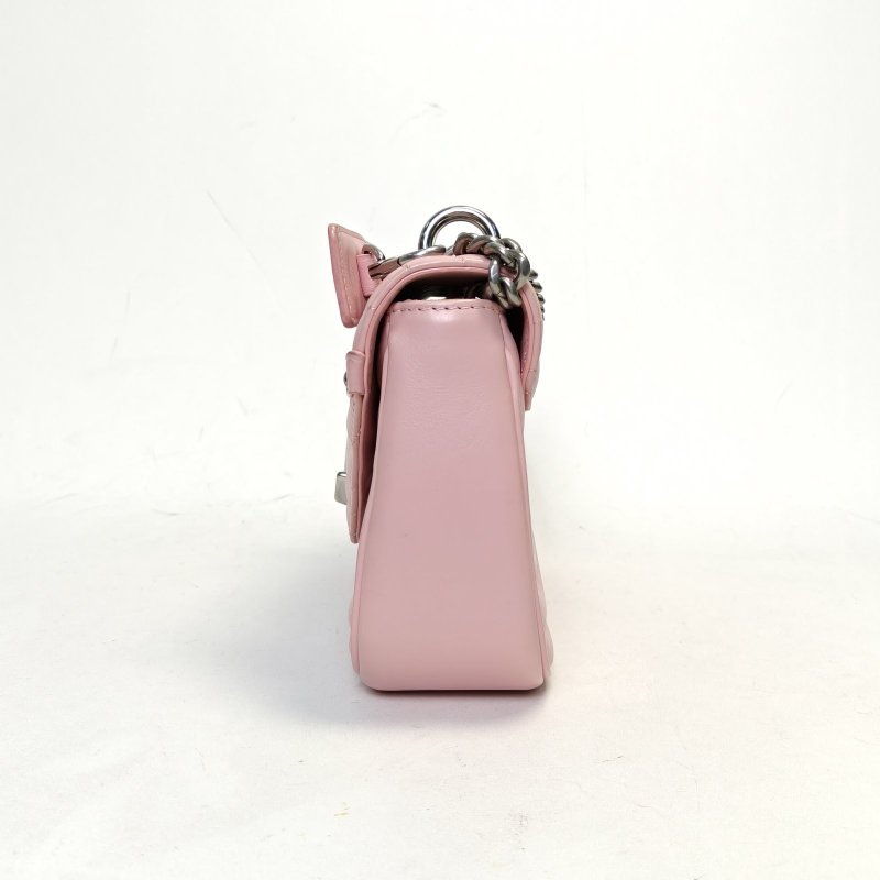 LOUIS VUITTON NewWave蜜臀包中號25粉色牛皮銀扣2019肩背包-1